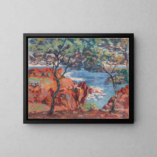 van Rochers de l'île Besse à Agay - Armand Guillaumin — ingelijst kunstwerk aan de muur