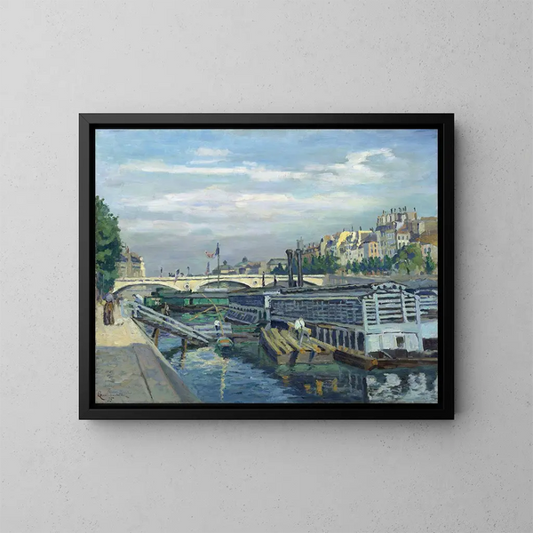 Le pont Louis-Philippe - Armand Guillaumin — ingelijst kunstwerk aan de muur