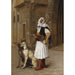 Reproduction of the painting Arnaut and two whippets - Jean-Léon Gérôme