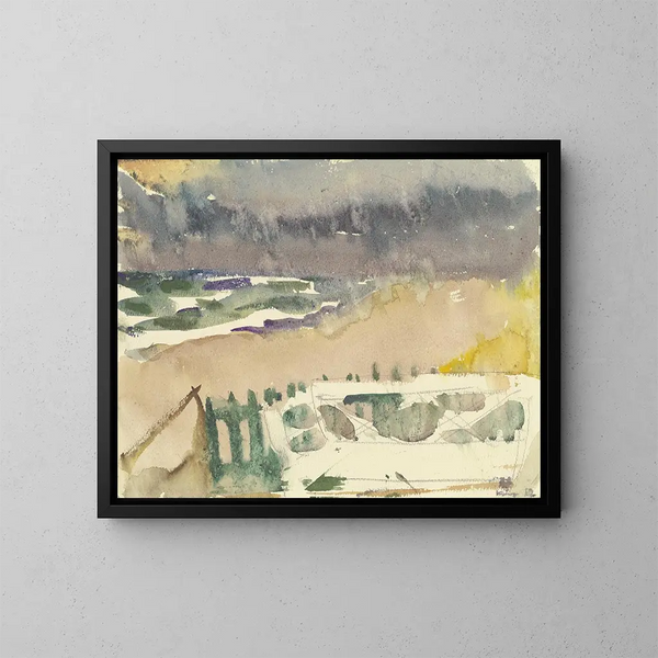 Bank op het duin - Arno König — ingelijst kunstwerk aan de muur