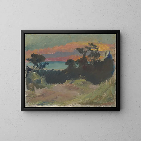 Zonsondergang - Arno König — ingelijst kunstwerk aan de muur