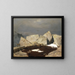 Landschap met hoge bergtoppen en gemzen - Arnold Böcklin — ingelijst kunstwerk aan de muur