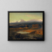 Landschap bij zonsondergang 1849 - Arnold Böcklin — ingelijst kunstwerk aan de muur