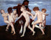 Pan dansant avec des enfants - Arnold Böcklin — weergave van het kunstwerk