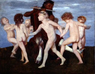 Pan dansant avec des enfants - Arnold Böcklin — weergave van het kunstwerk
