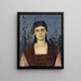 van het portret van Clara Bruckmann-Böcklin, oudste dochter van de kunstenaar - Arnold Böcklin — ingelijst kunstwerk aan de muur