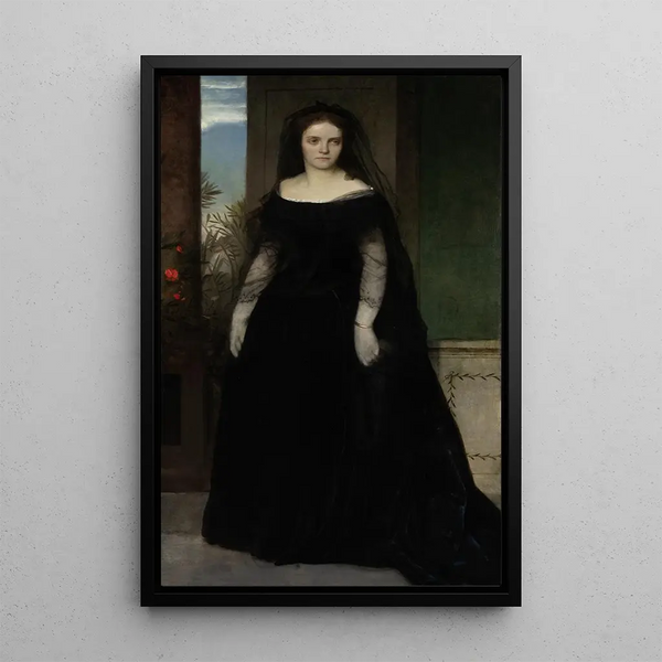Arnold Bcklin - Portrait of the Actress Fanny Janauschek.webp