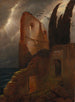 Ruïne aan de rand van de zee - Arnold Böcklin — weergave van het kunstwerk