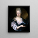 Portrait painting of Margaretha van de Eeckhout, wife of Pieter van de Poel - Arnold Boonen — framed artwork on a wall