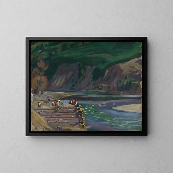 Motief van Doln Kubn - Arnold Peter Weisz-Kubínčan — ingelijst kunstwerk aan de muur