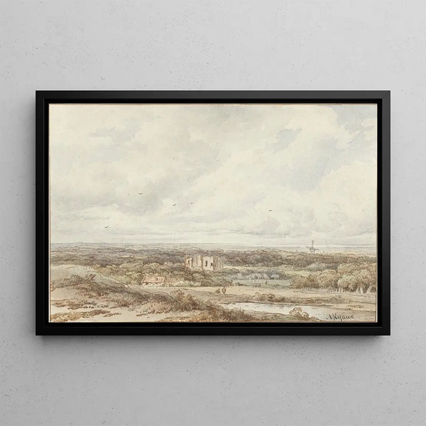 Arnoldus Johannes Eymer - Gezicht vanuit de duinen op de rune van Brederode.webp
