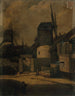 Het molenhuis van de Galette en de Blute-fin molen Montmartre 18e arrondissement - Arsène Désiré d'Haussy — weergave van het kunstwerk