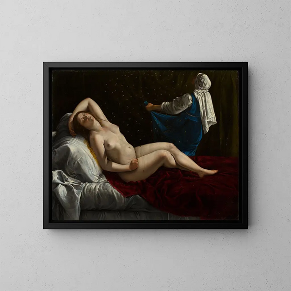 Dana - Artemisia Gentileschi — ingelijst kunstwerk aan de muur