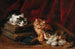 Perplexe Katjes - Arthur Alfred Brunel de Neuville — weergave van het kunstwerk