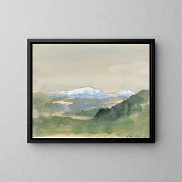 Landschap - Arthur Bowen Davies — ingelijst kunstwerk aan de muur