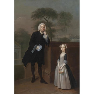 Arthur Devis - An Unknown Man With His Daughter.webp