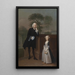Een onbekende man met zijn dochter - Arthur Devis — ingelijst kunstwerk aan de muur