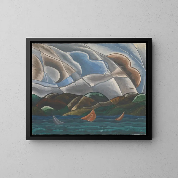 Wolken en water - Arthur Dove — ingelijst kunstwerk aan de muur