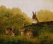 van Lapins sur une bûche - Arthur Fitzwilliam Tait — weergave van het kunstwerk