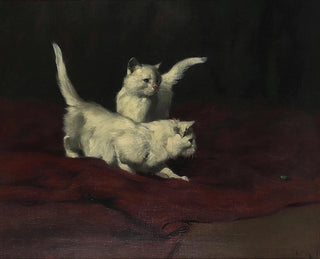 Arthur Heyer - Ktzchen beobachten einen Kfer.webp