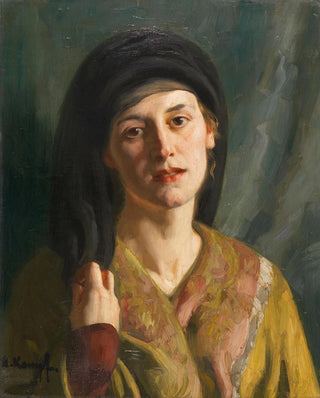 Arthur Kampf - Portrt einer Frau in orientalischem Gewand.webp
