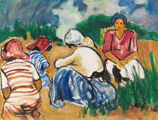 Vrouwen in het veld - Arthur Segal — weergave van het kunstwerk