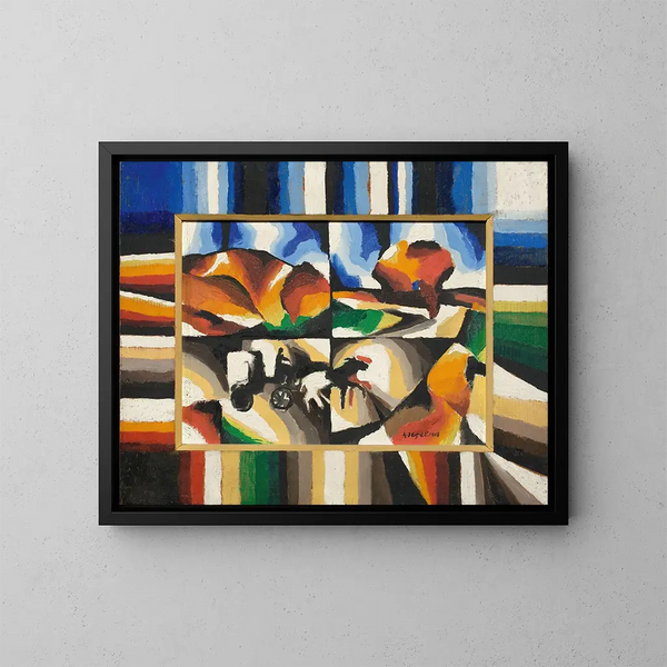 Paard trekkend - Arthur Segal — ingelijst kunstwerk aan de muur