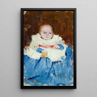 Arthur Streeton - Orange blue and white portrait of Keith.webp