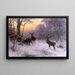 van wilde dieren in het winterbos - Arthur Thiele — ingelijst kunstwerk aan de muur