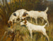 Drie Yorkshire-terriërs die een gat graven - Arthur Wardle — weergave van het kunstwerk