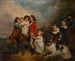 Portret van de kinderen van Benjamin Goldsmid met een pony en een hond in een landschap - Arthur William Devis — weergave van het kunstwerk