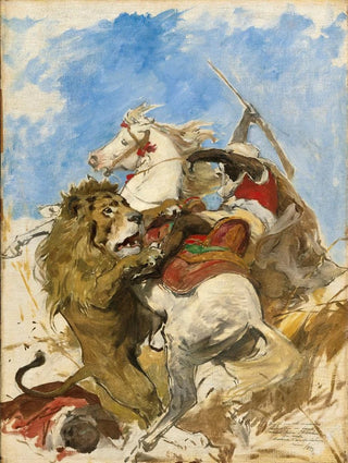 Arturo Michelena - The Lion And The Moor.webp