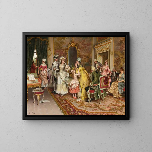 L'attente - Arturo Ricci — ingelijst kunstwerk aan de muur