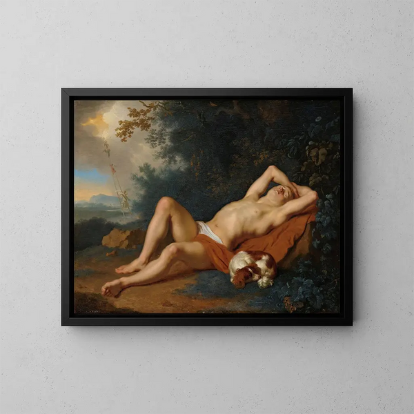 Het droom van Jacob - Ary de Vois — ingelijst kunstwerk aan de muur