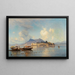 a view of Isola Bella on Lake Maggiore - Ascan Lutteroth — framed artwork on a wall