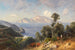 Landschap aan de Italiaanse kust met uitzicht op Capri - Ascan Lutteroth — weergave van het kunstwerk