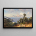 Landschap aan de Italiaanse kust met uitzicht op Capri - Ascan Lutteroth — ingelijst kunstwerk aan de muur