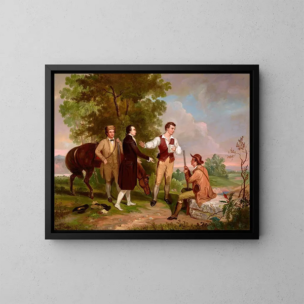 La capture du major André - Asher Brown Durand — ingelijst kunstwerk aan de muur