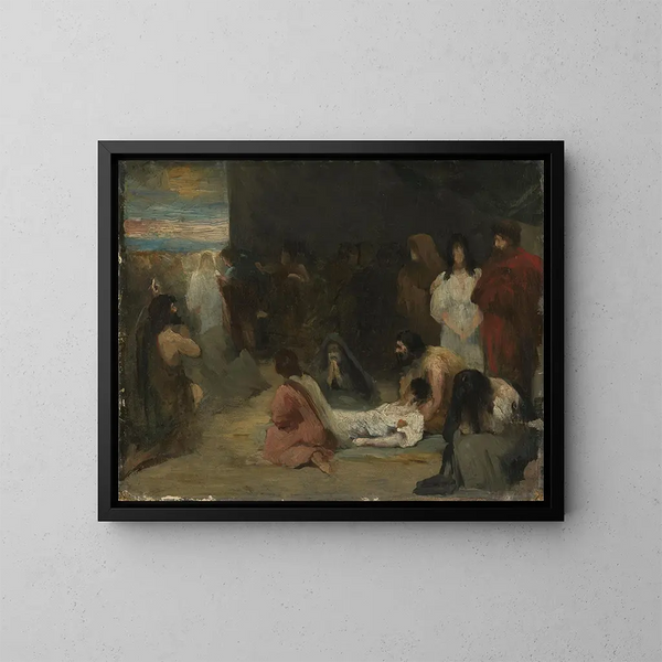 De Christus komt - Asta Nørregaard — ingelijst kunstwerk aan de muur