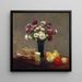 Asters en fruit op een tafel - Henri Fantin-Latour — ingelijst kunstwerk aan de muur