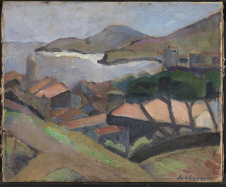 Uitzicht op Collioure - Astrid Holm — weergave van het kunstwerk