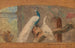 project voor een deuromlijsting, tak met pauw en andere vogels - August Allebé — weergave van het kunstwerk