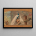 project voor een deuromlijsting, tak met pauw en andere vogels - August Allebé — ingelijst kunstwerk aan de muur