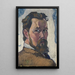 Self-portrait painting - August Babberger — framed artwork on a wall