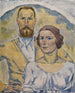 Self-portrait of the artist with his wife - August Babberger — artwork view