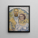 Self-portrait of the artist with his wife - August Babberger — framed artwork on a wall