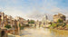 View of the Tiber towards Castel Sant'Angelo and St. Peter's Basilica - August Fischer — artwork view