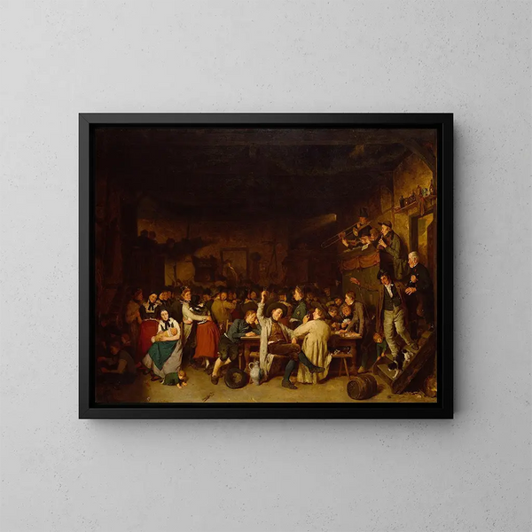 Feesten van de Westfaalse boeren - August Jernberg — ingelijst kunstwerk aan de muur