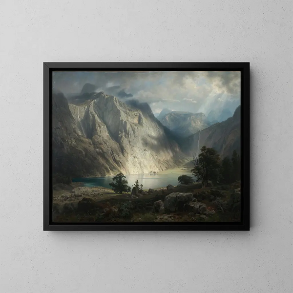 Lac d'Obersee près de Berchtesgaden - August Leu — ingelijst kunstwerk aan de muur