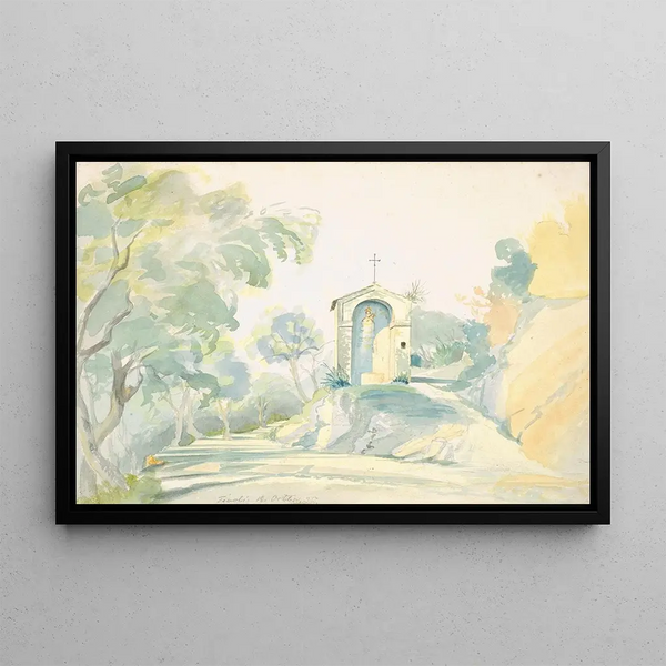August Lucas - A Roadside Chapel near Tivoli.webp